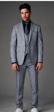 Load image into Gallery viewer, White Label Grey check 3 pce Suit
