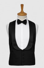 Load image into Gallery viewer, Black Tie Scooped Waistcoat

