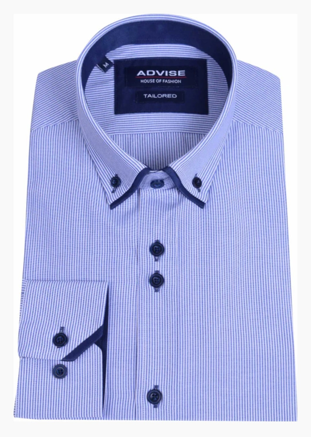 Advise Pinstripe Double Collar Shirt